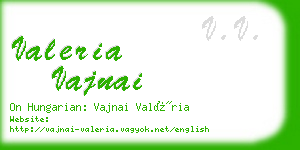 valeria vajnai business card